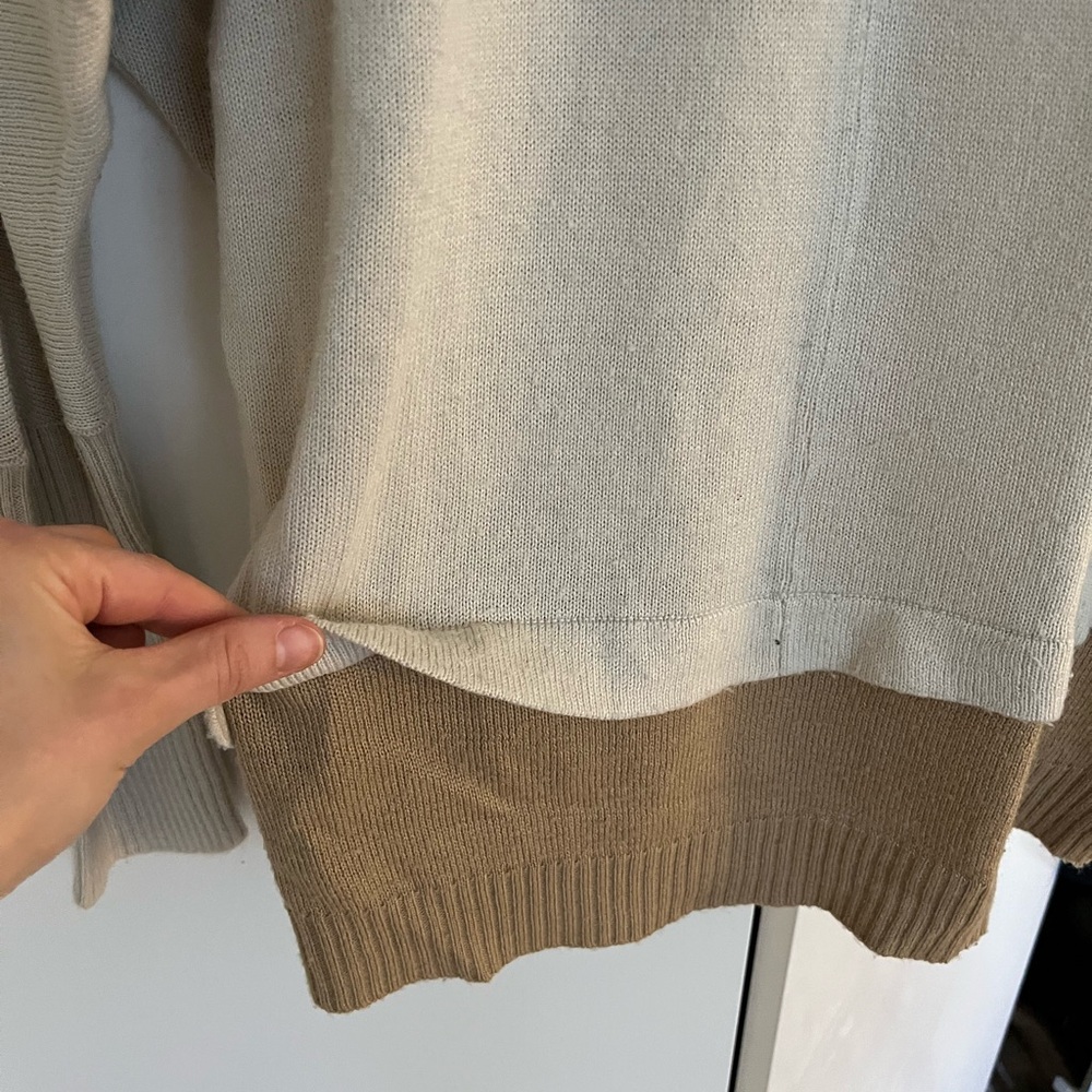 Cream Relaxed Fit Crew Neck Sweater - Picture 2 of 4